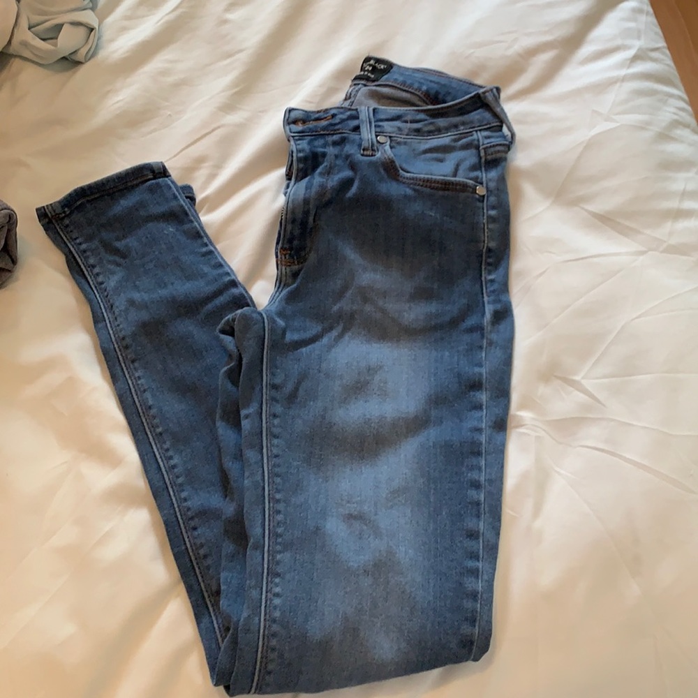 JustBlack high waisted mid wash skinny jeans